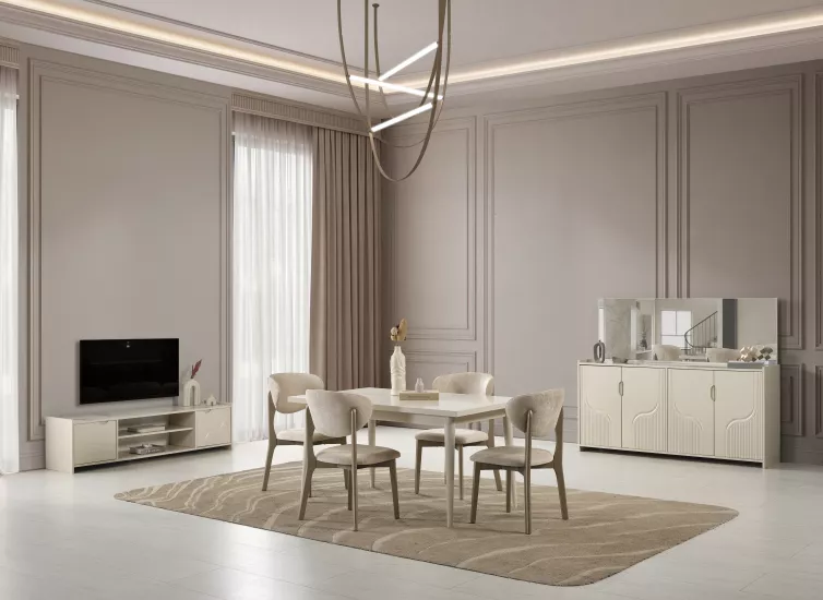 Pastel Yemek Odası Takımı 
